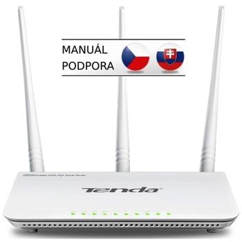 Tenda F3 (F303) Wireless-N Router 802.11 b/g/n, 300 Mbps, WISP, Universal Repeater, 3x 5 dBi antény