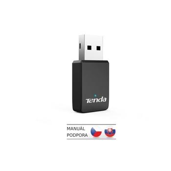 Tenda U9 WiFi AC650 USB Adapter, 633 Mb/s (433 + 200 Mb/s), 802.11 ac/a/b/g/n, OS Win XP/7/8/10