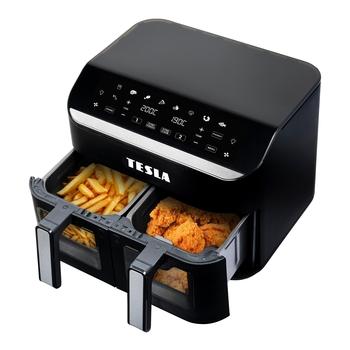 TESLA AirCook DualZone Q460 XXL - multifunkční duální digitální horkovzdušná fritéza