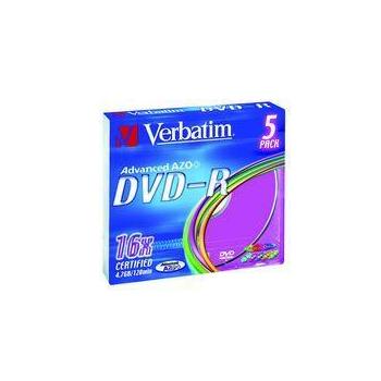 DVD-R médium VERBATIM DVD-R 16x DatalifePlus barevné (color)