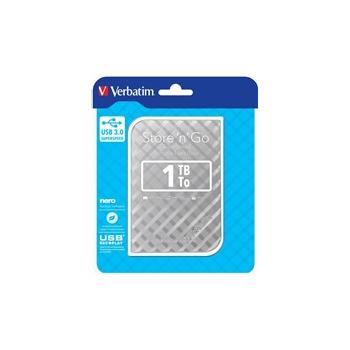 VERBATIM HDD 2.5" 1TB Store "n" Go Portable Hard Drive USB 3.0, Silver GEN II