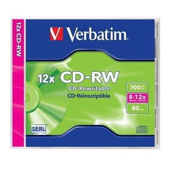 CD-RW médium VERBATIM CD-RW 12x DataLifePlus Hi-Speed, jewel krabička