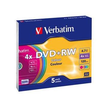 DVD+RW přepisovatelné médium VERBATIM DVD+RW Colours