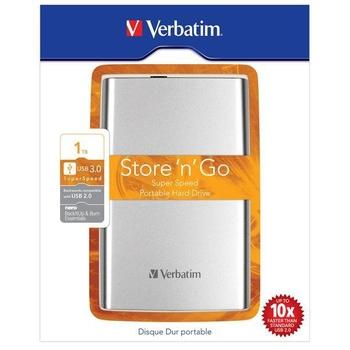 Přenosný pevný disk VERBATIM Store n Go 1TB stříbrná