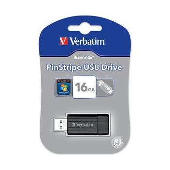 VERBATIM Store n Go PinStripe 16GB černý (black)