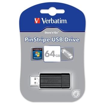Přenosný flash disk VERBATIM Store n Go PinStripe 64GB