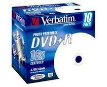 Obrázek k produktu: VERBATIM  DVD+R 16x DatalifePlus, Printable, 10ks jewel krabička