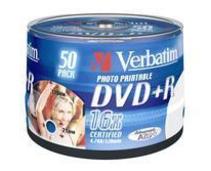 Obrázek k produktu: VERBATIM  DVD+R 16x DataLifePlus, Printable, 50ks cakebox