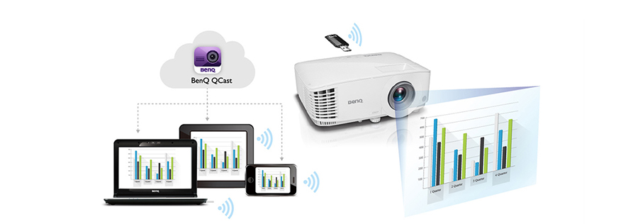 DLP projektor BENQ MH733 bílý white