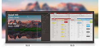 Prohnutý LED monitor PHILIPS 49'' LED 499P9H  5K černý black