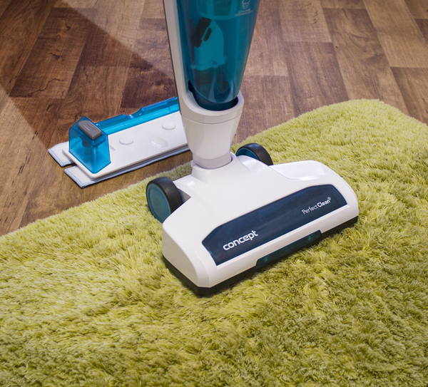 Tyčový vysavač CONCEPT VP4200 Wet and Dry 3 v 1  PERFECT CLEAN bílámodrá whiteblue