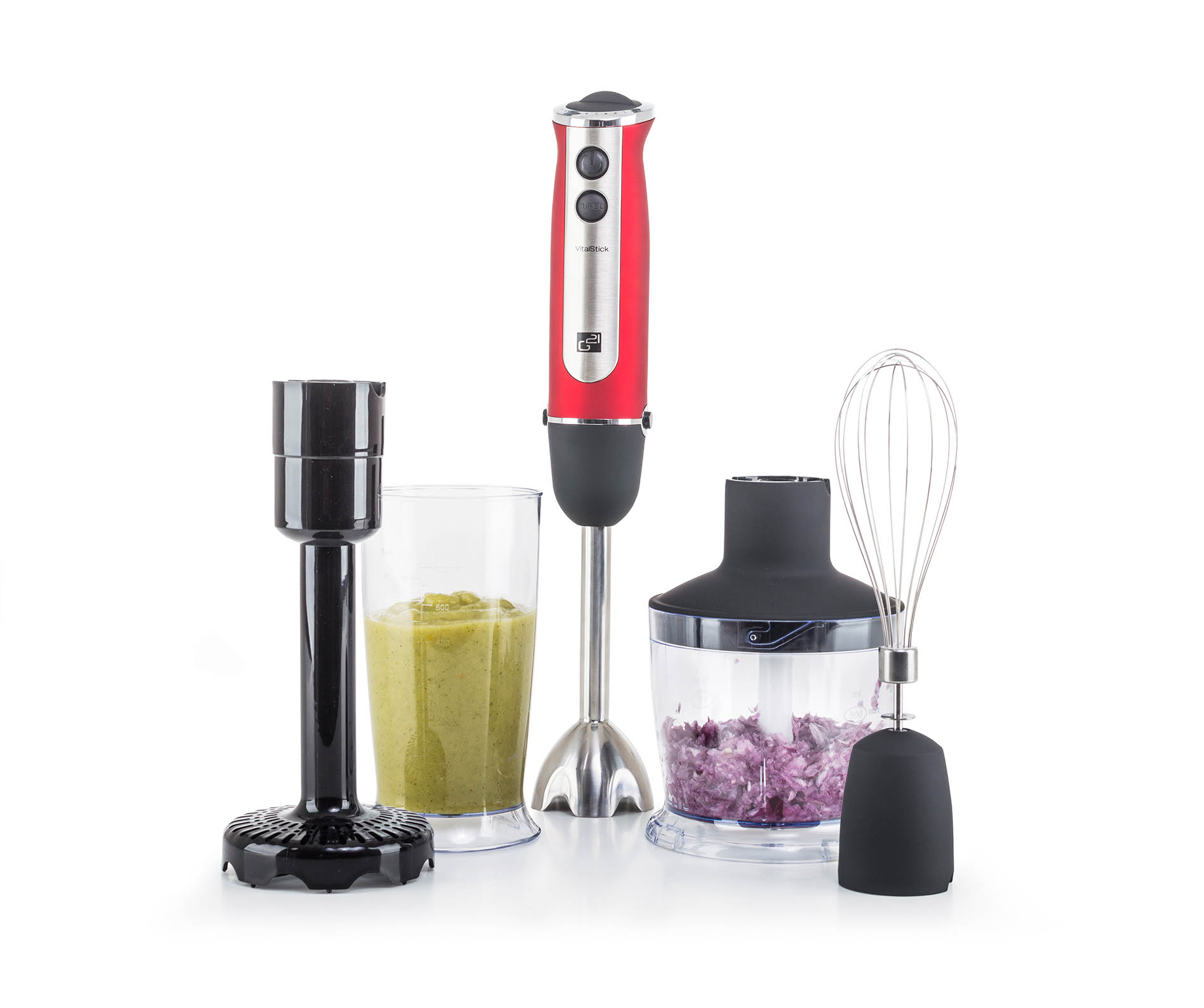 Tyčový mixér G21 VitalStick 800 W červenočerná