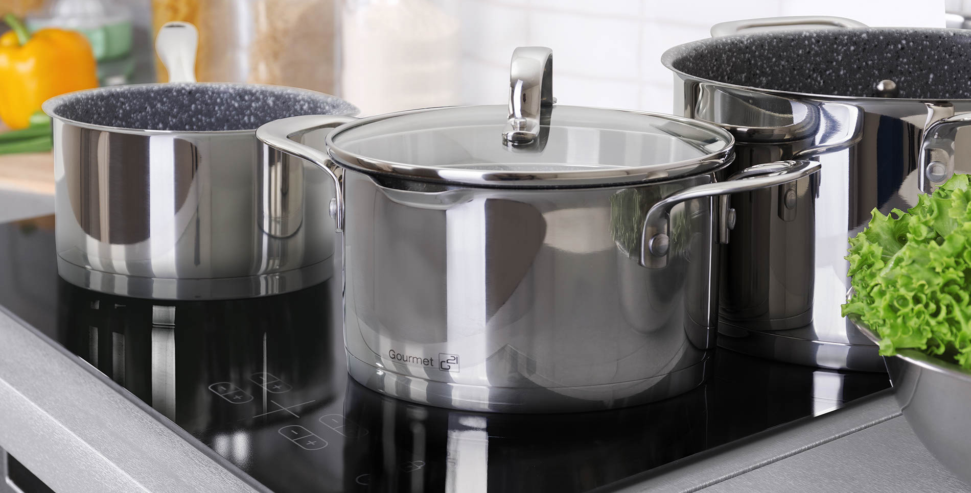 Sada hrnců G21 Gourmet Miracle s cedníkem 9ks