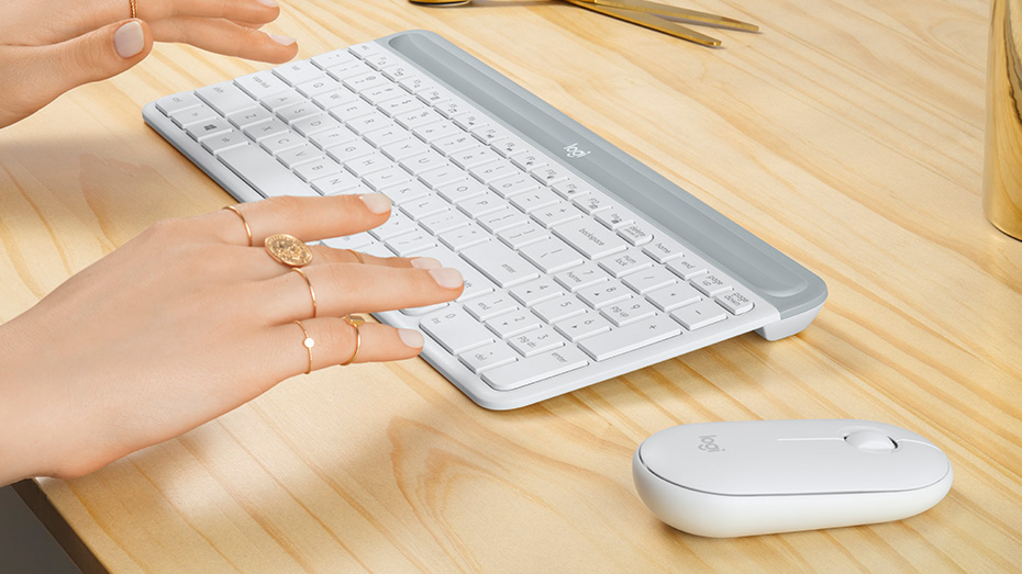 Sada bezdrátové klávesnice a myši LOGITECH MK470 Slim Wireless Combo černý black