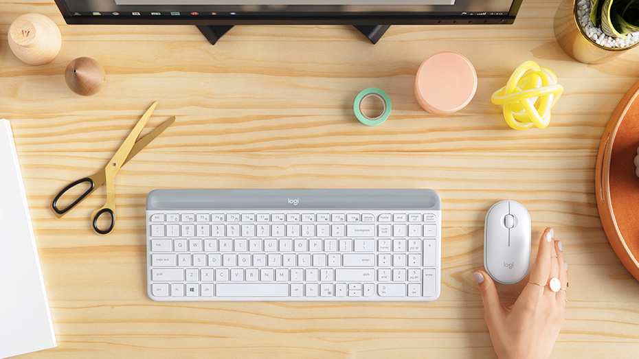 Sada bezdrátové klávesnice a myši LOGITECH MK470 Slim Wireless Combo černý black