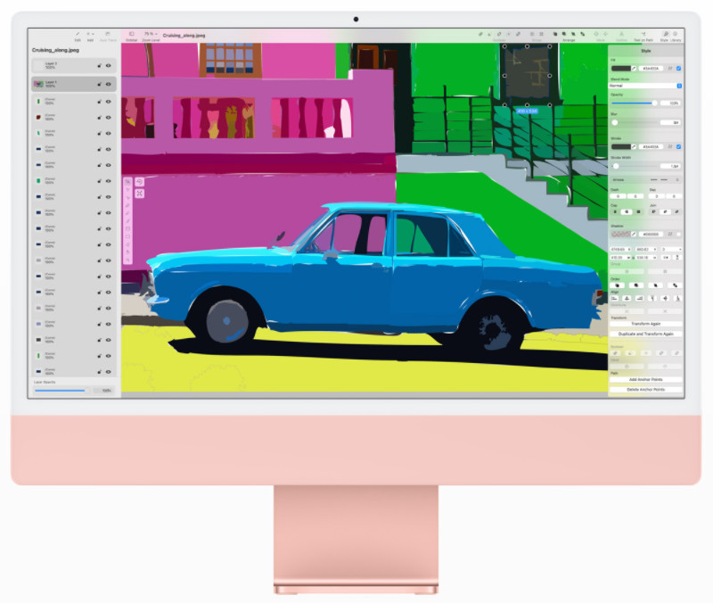 All In One PC APPLE iMac 24'' 45K Ret M1 7GPU růžový pink