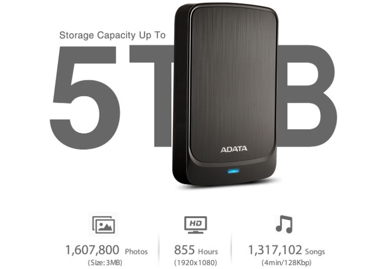 Přenosný pevný disk ADATA HV320 1TB modrý blue