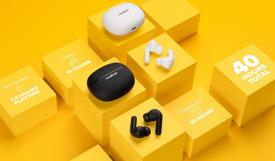 Bezdrátová sluchátka NICEBOY HIVE Pins 3 ANC bílé white