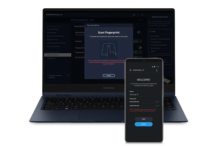 Externí SSD disk SAMSUNG T7 Shield 4TB černý