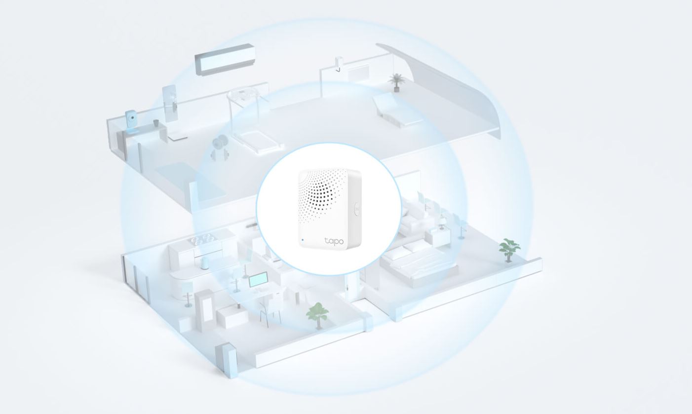 Chytrá domácnost TPLINK Tapo H100 Smart IoT Hub se zvonkem bilý white