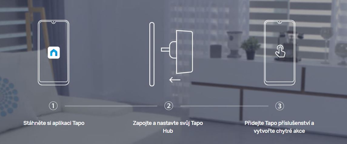 Chytrá domácnost TPLINK Tapo H100 Smart IoT Hub se zvonkem bilý white