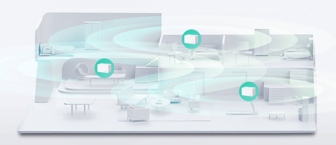 Domácí mesh systém MERCUSYS Halo H90X 3pack bílá white