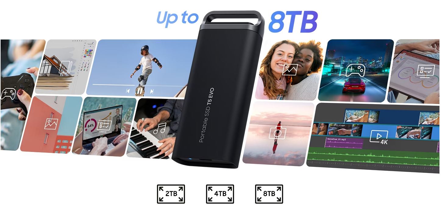 Externí SSD disk SAMSUNG T5 EVO 4TB černý