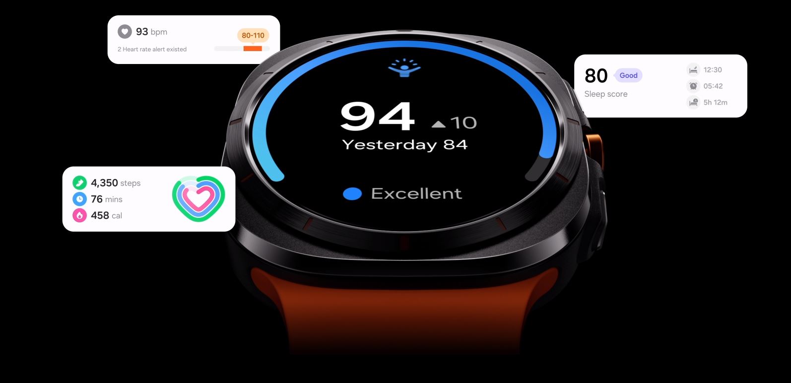 Chytré hodinky SAMSUNG Galaxy Watch Ultra 47mm Titanium WhiteSport BandWhite