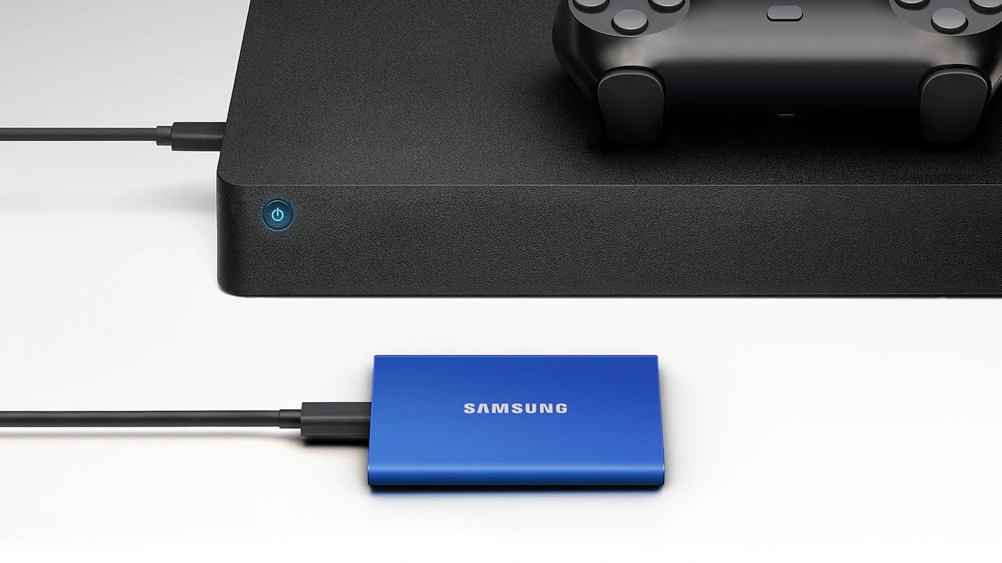Externí SSD disk SAMSUNG T7 1TB modrý