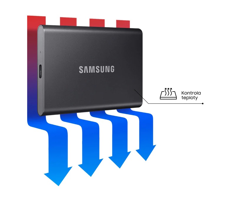 Externí SSD disk SAMSUNG T7 2TB šedý