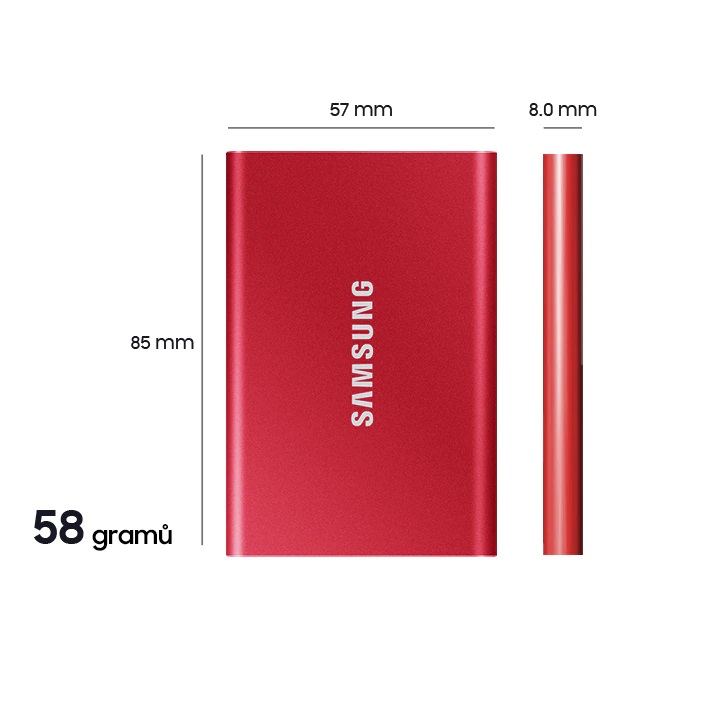 Externí SSD disk SAMSUNG T7 2TB šedý