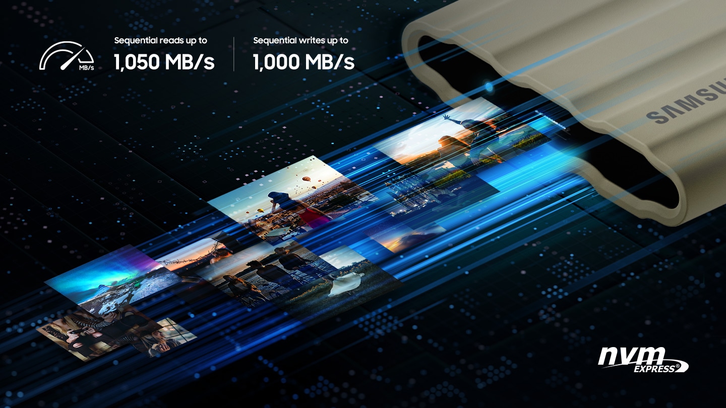 Externí SSD disk SAMSUNG T7 Shield 1TB béžový