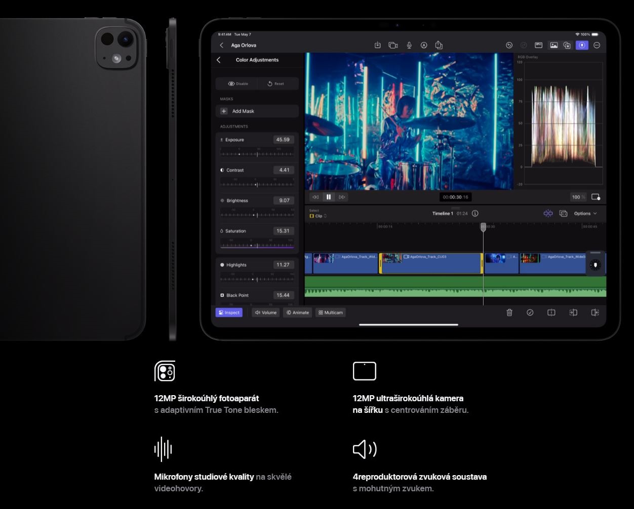 Tablet APPLE iPad Pro 13 WiFi + Cellular 512GB  Space Black 2024