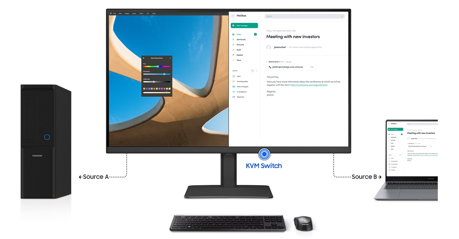 27 LED monitor SAMSUNG ViewFinity S80UD 27 černý black