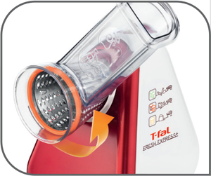 Elektrický strouhač TEFAL MB756G31 FreshExpress metalická červená