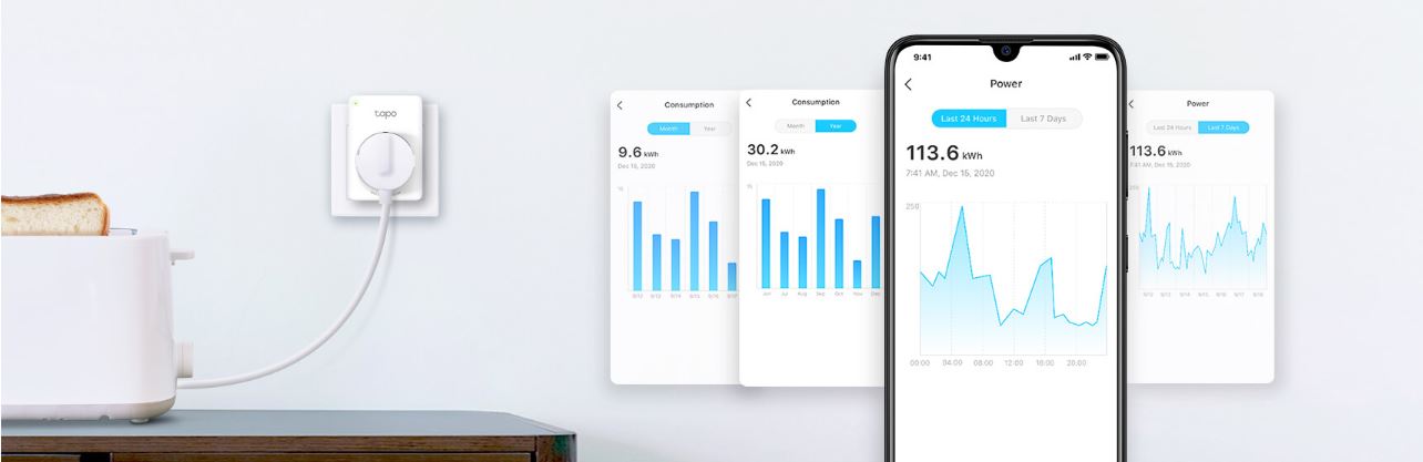 Chytrá WiFi zásuvka s měřením spotřeby TPLINK Tapo P110 EU