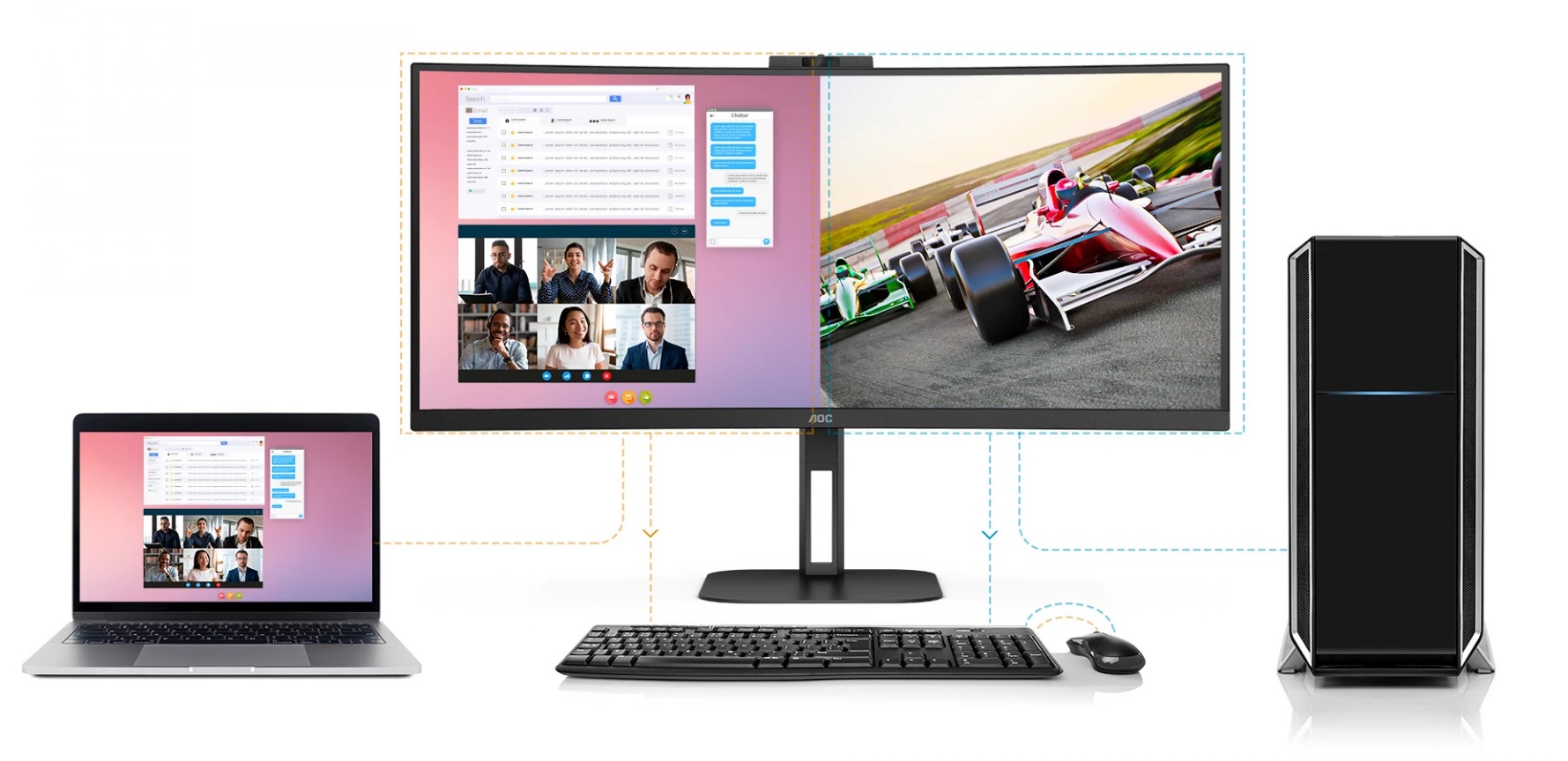 Prohnutý LED monitor AOC CU34V5CW 34