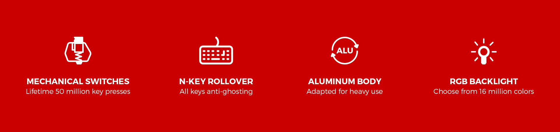 Tichá herní klávesnice GENESIS THOR 303 RGB Outemu Peach Silent