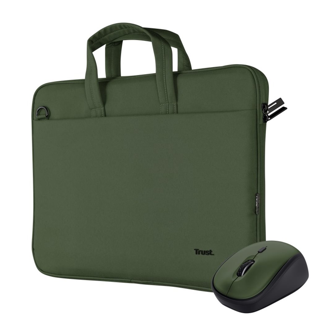 Brašna na notebook TRUST BOLOGNA + optická myš zelená green