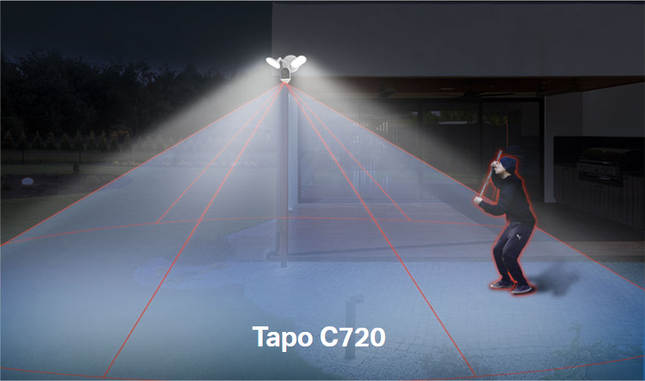 Venkovní smart kamera s reflektory TPLINK Tapo C720