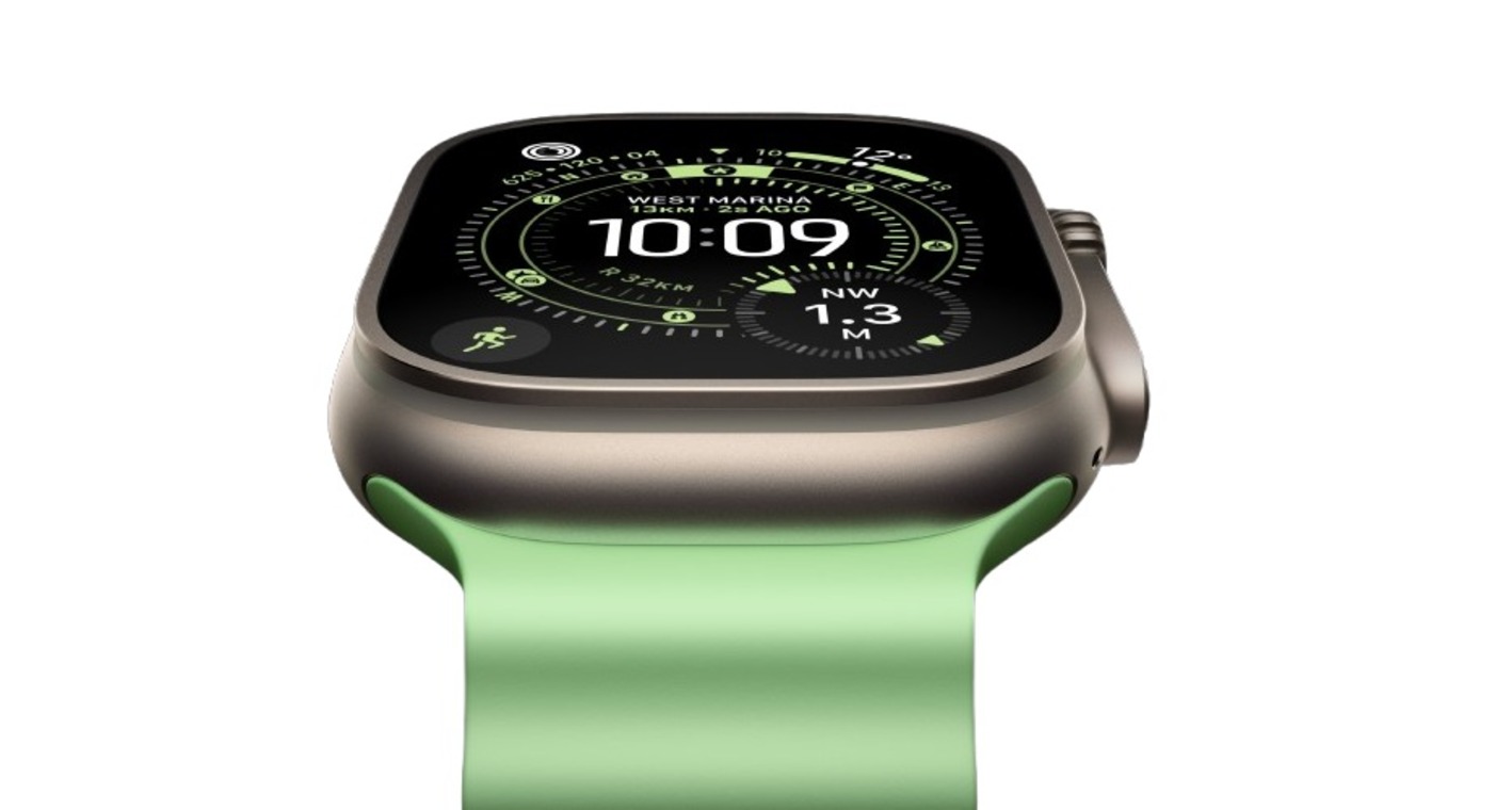 Chytré hodinky APPLE Watch Ultra 3 49mm Přírodní titan se světle modrým alpským tahem  M