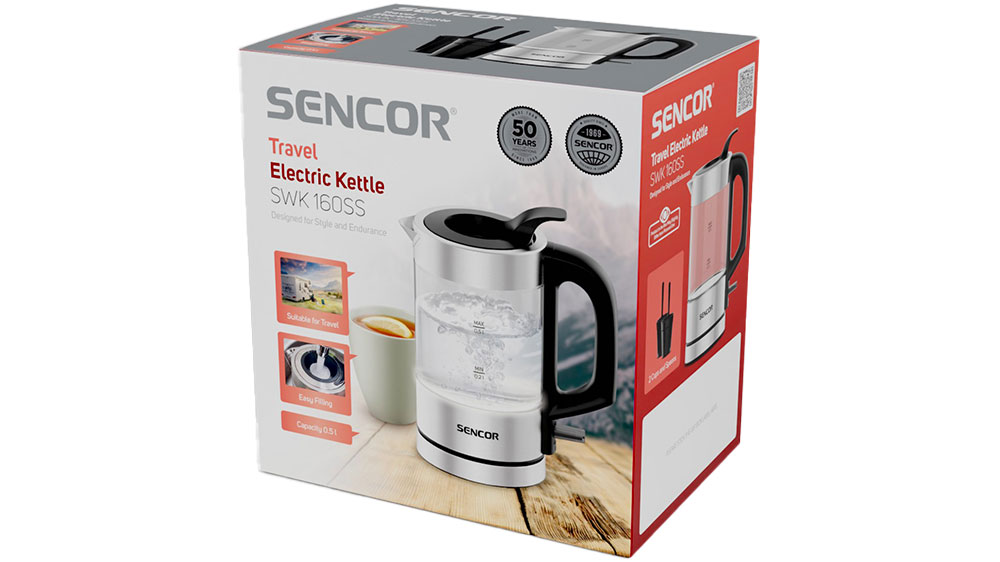 Cestovní varná konvice SENCOR SWK 160SS