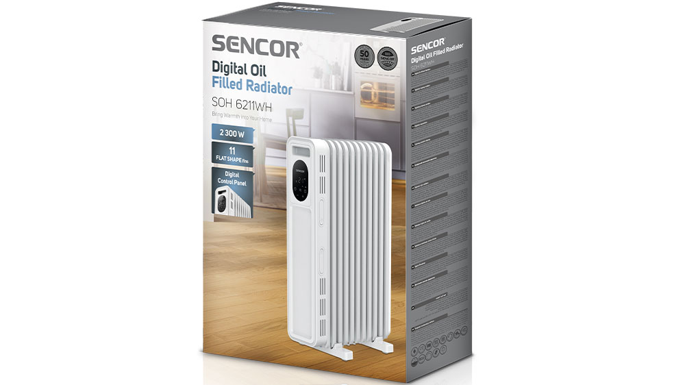 Olejový radiátor SENCOR SOH 6211WH