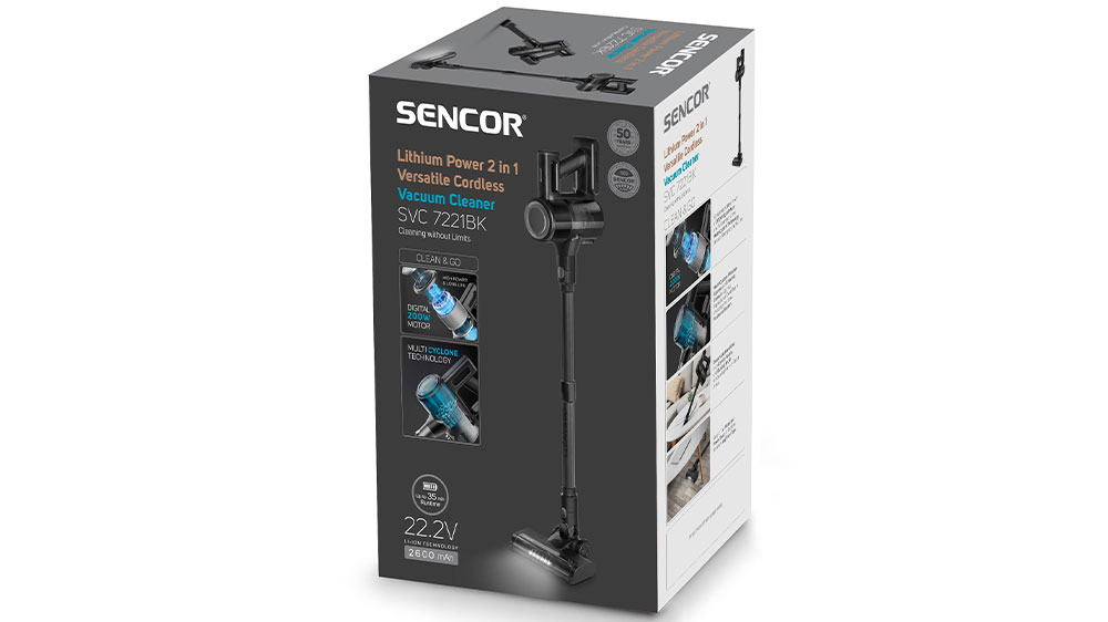Tyčový vysavač SENCOR SVC 7221BK