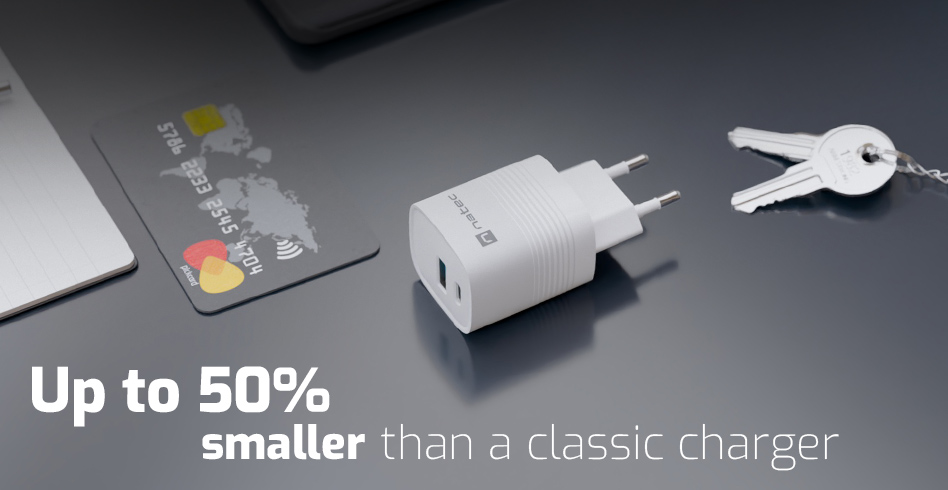 USB nabíječka NATEC RIBERA GaN 30 W