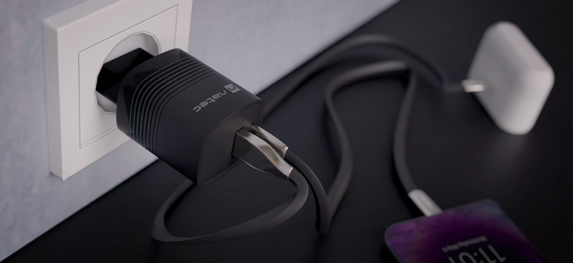 USB nabíječka NATEC RIBERA GaN 30 W