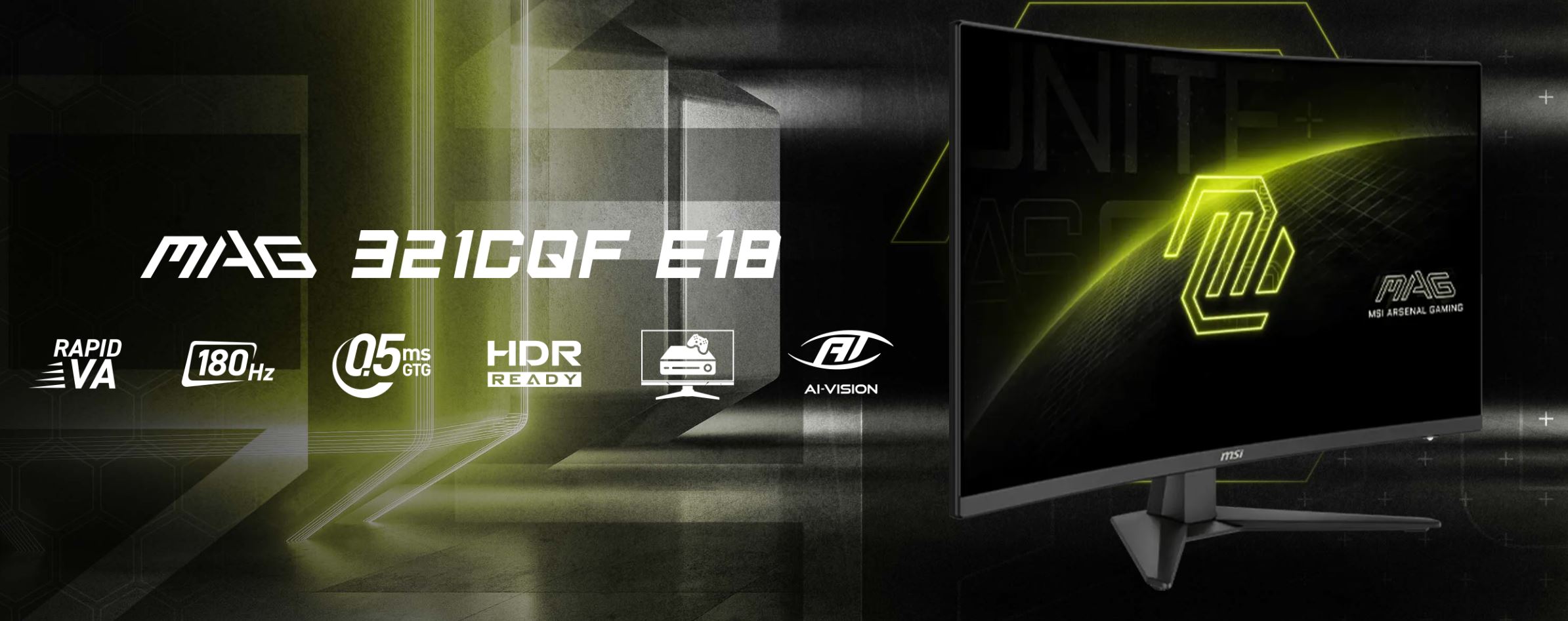 32 LED monitor MSI MAG 321CQF E18