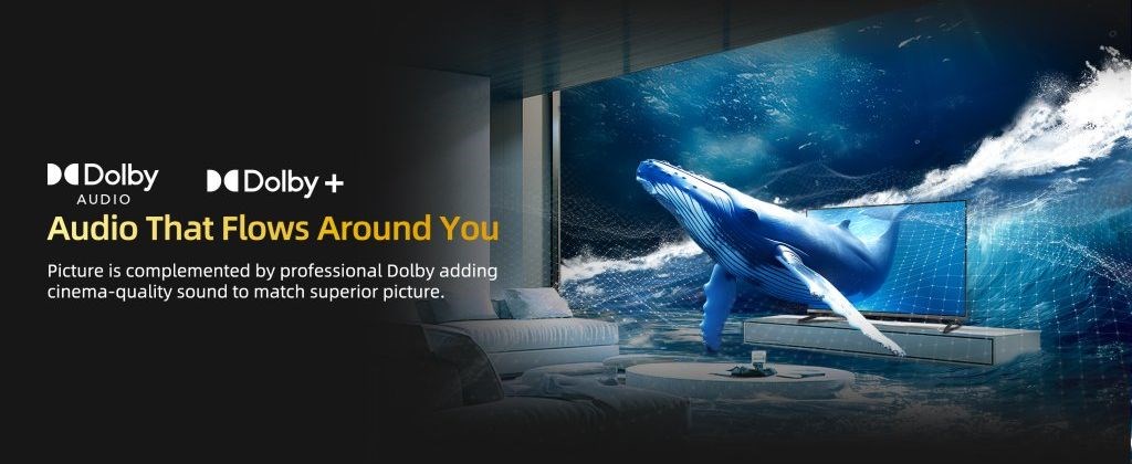 50 LED TV CHiQ U50QST UHD QLED ultratenká Google TV DLG 120 Hz Dolby Audio Frameless metalic