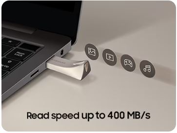 Přenosný flash disk SAMSUNG BAR Plus 64GB Titan Gray