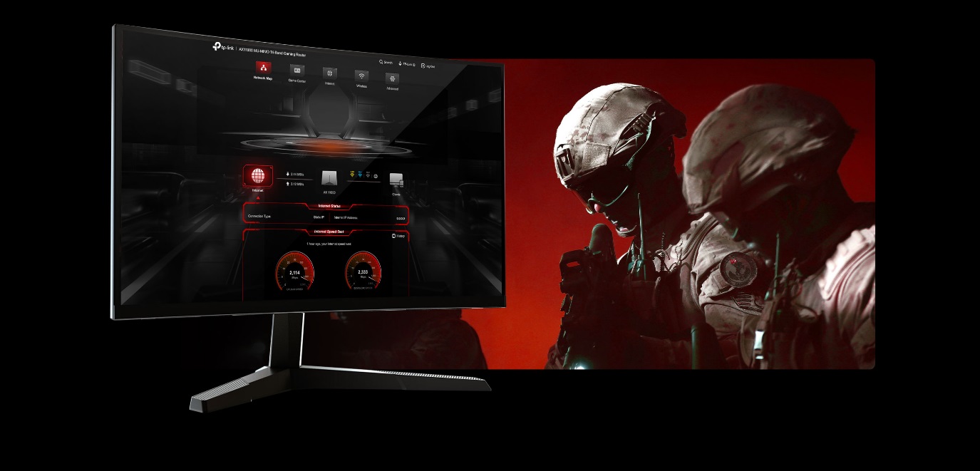 WiFi herní router TPLINK Archer GXE75 AXE5400 WiFi 6E